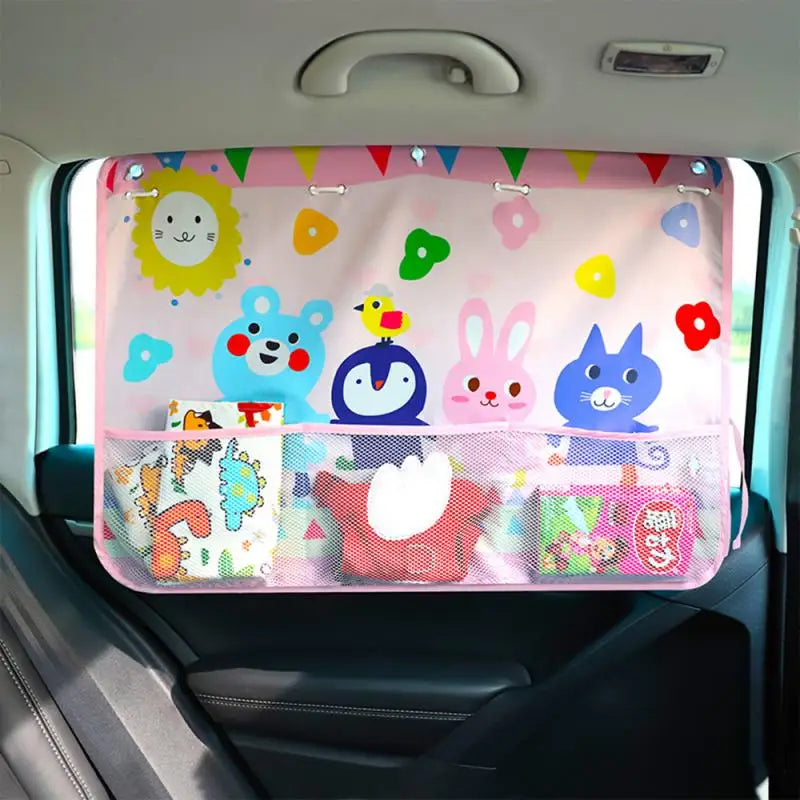 Cortina de protección solar con ventosa para ventana de coche,