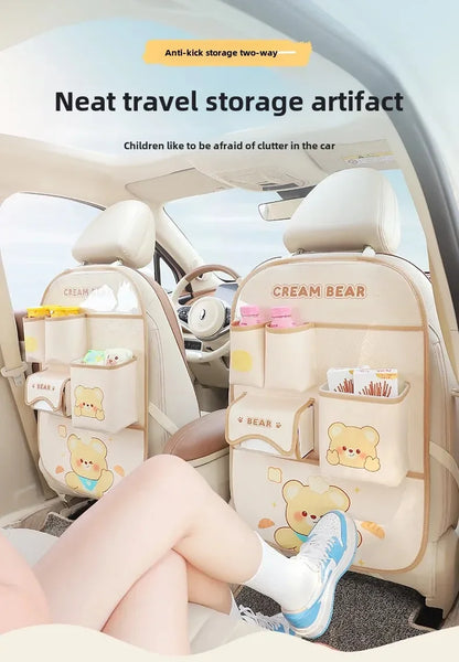 Organizador de Cuero para el respaldo del asiento trasero del auto