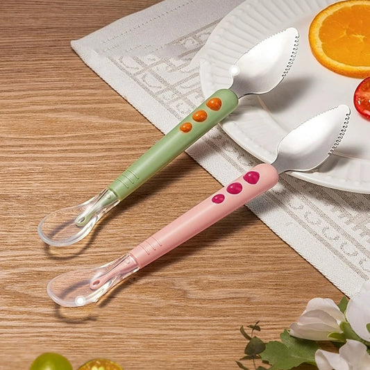 Cuchara para raspar fruta para bebés