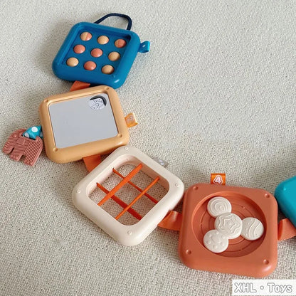 Cubo de actividades para bebés Juguete educativos Montessori 7 en 1. Cubo de actividades para bebés Juguete apilable