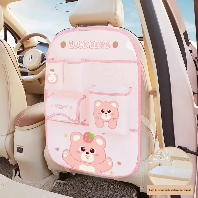 Organizador de Cuero para el respaldo del asiento trasero del auto