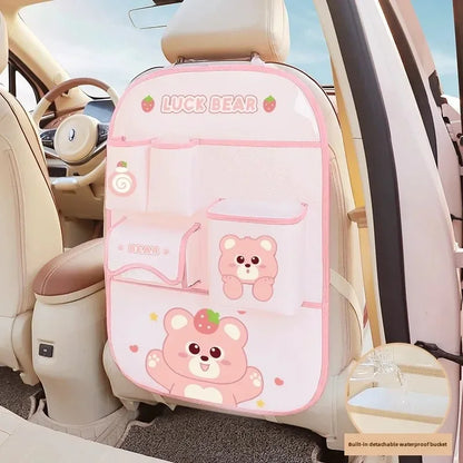 Organizador de Cuero para el respaldo del asiento trasero del auto