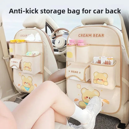 Organizador de Cuero para el respaldo del asiento trasero del auto