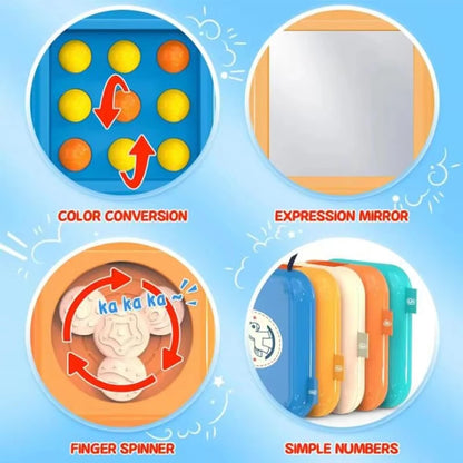 Cubo de actividades para bebés Juguete educativos Montessori 7 en 1. Cubo de actividades para bebés Juguete apilable
