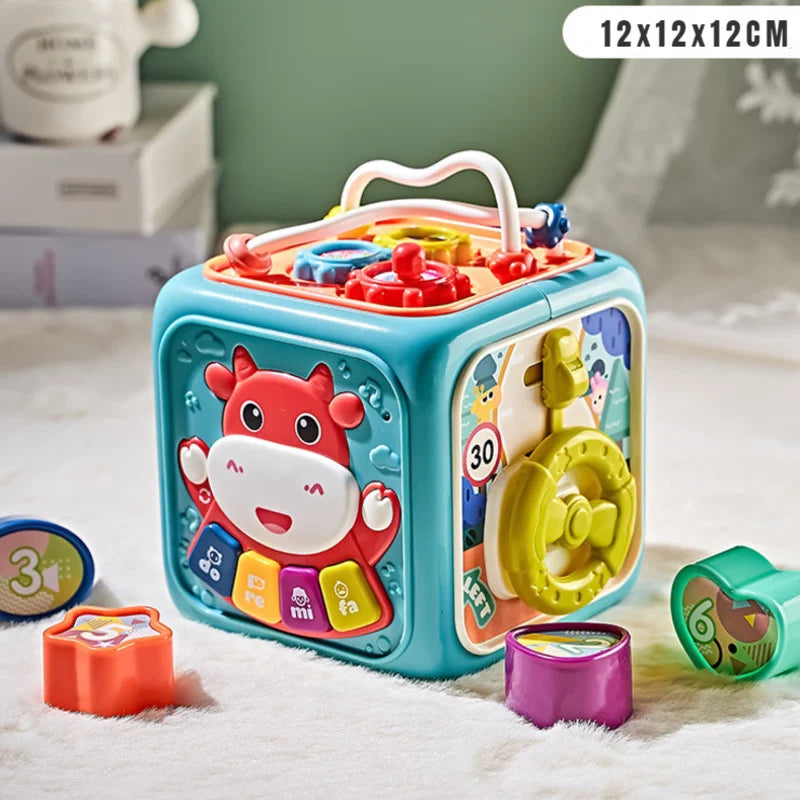 Cubo Musical Clasificador de formas para bebés 6 en 1