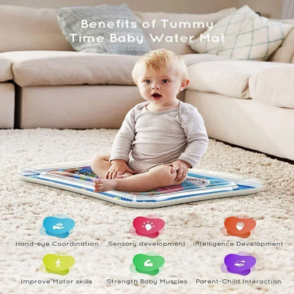 Colchoneta inflable para bebé, juego acuático, cojín suave para tiempo boca abajo