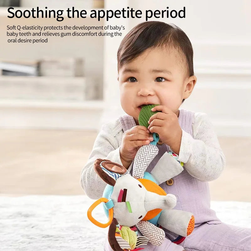 Juguete Sonajero colgante y masticable para el cochecito del bebe