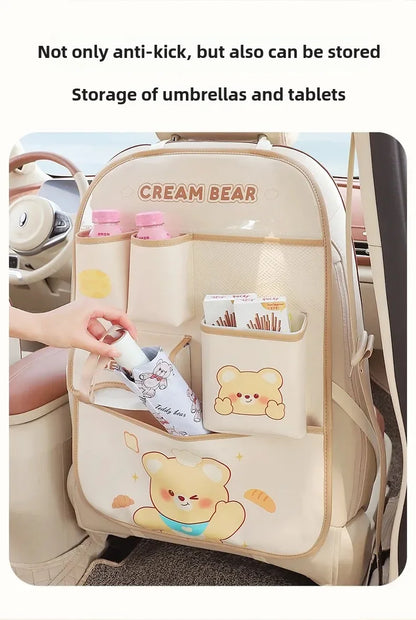 Organizador de Cuero para el respaldo del asiento trasero del auto