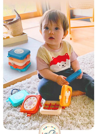 Cubo de actividades para bebés Juguete educativos Montessori 7 en 1. Cubo de actividades para bebés Juguete apilable