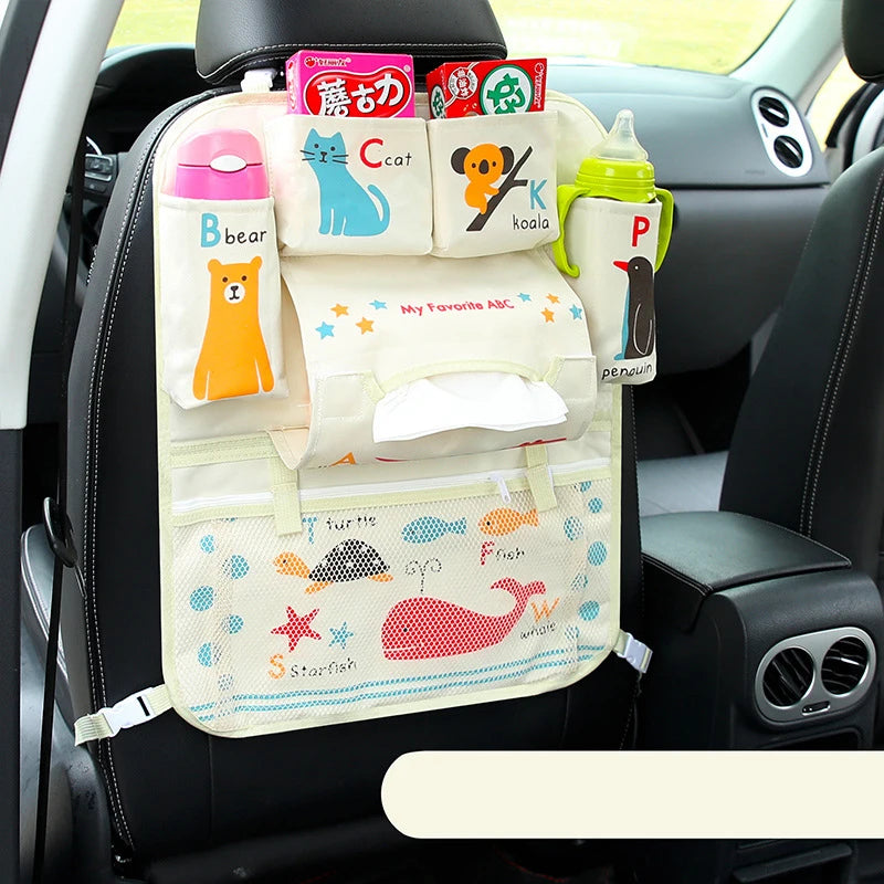 Bolsa de almacenamiento con respaldo para asiento de coche