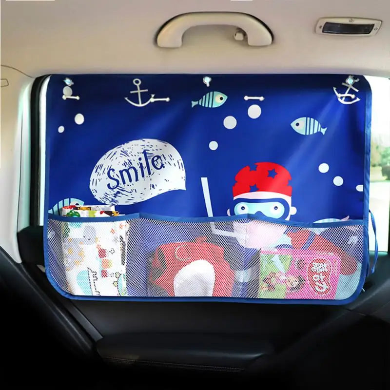 Cortina de protección solar con ventosa para ventana de coche,