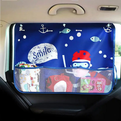 Cortina de protección solar con ventosa para ventana de coche,