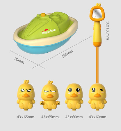 Juguetes de baño para bebés, pato eléctrico, rociador de agua