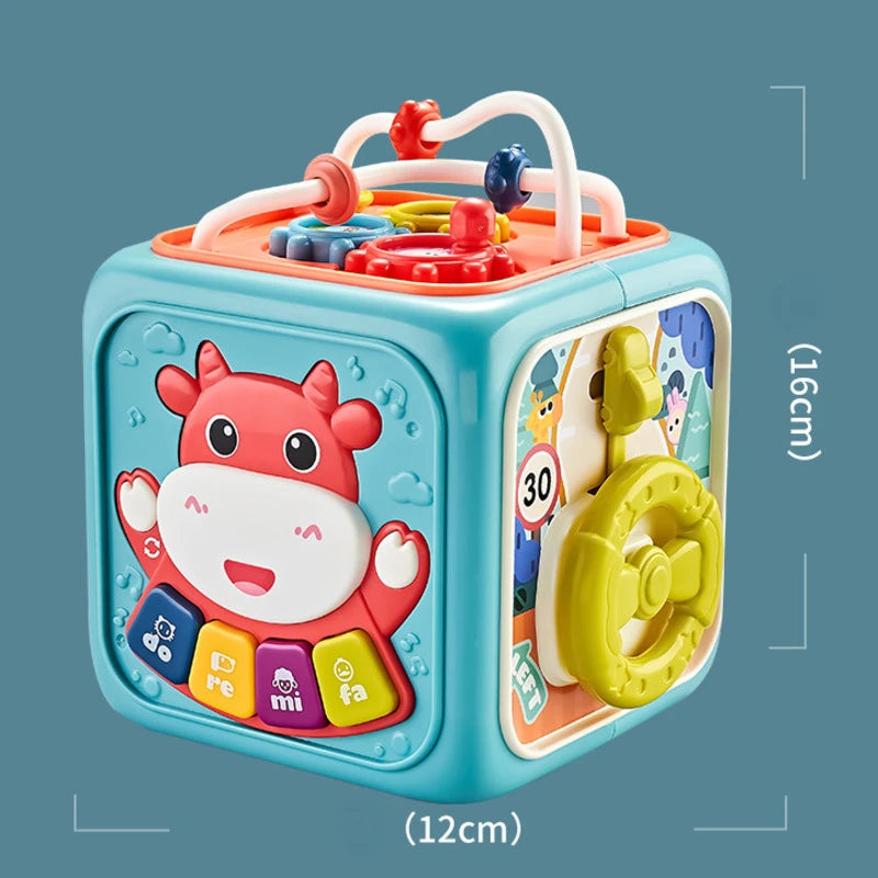 Cubo Musical Clasificador de formas para bebés 6 en 1