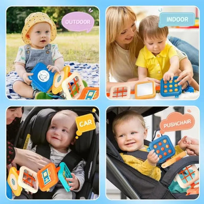 Cubo de actividades para bebés Juguete educativos Montessori 7 en 1. Cubo de actividades para bebés Juguete apilable
