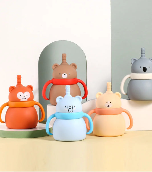 Vaso de Silicona con asas forma de animalitos