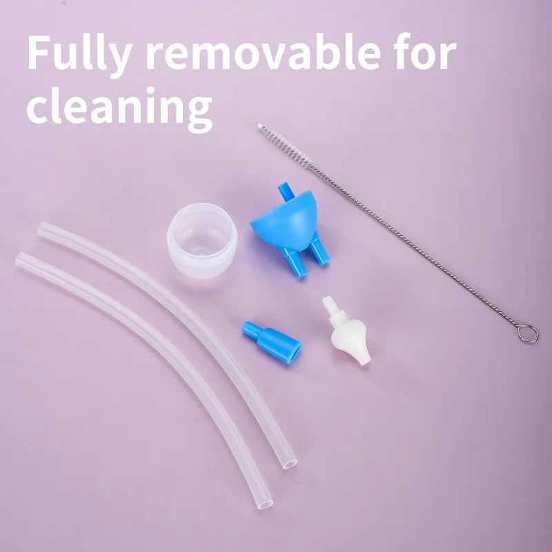 Aspirador Nasal de silicona para bebés de 3 piezas con pinzas y juego de cepillos