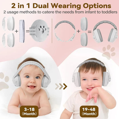 Diademas para Protección auditiva para bebés 2 en 1