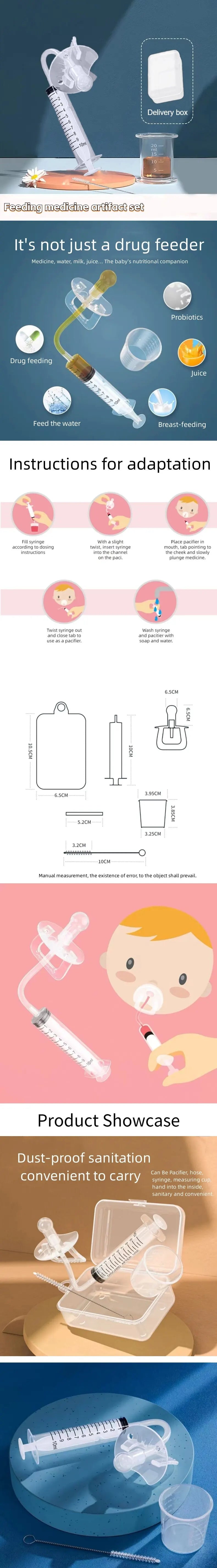 Juego de Jeringa dispensador de medicinas para chupetes de 6 piezas 10 ml