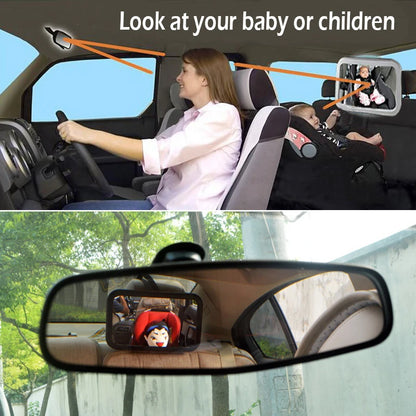 Espejo retrovisor ajustable para asiento trasero de automóvil