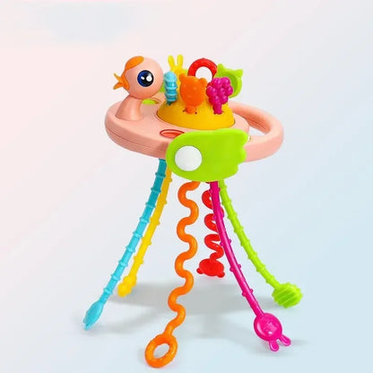Juguete Montessori de silicona para el desarrollo de la dentición y agarre sensorial
