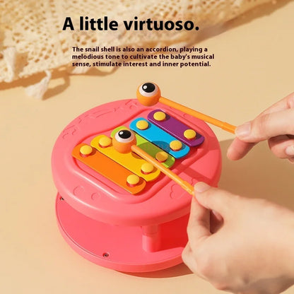 Juguete de cuerda deslizante para niños con forma de caracol para aprender a caminar, carro juguete de remolque