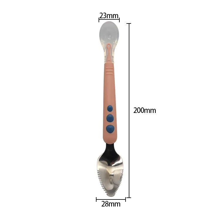 Cuchara para raspar fruta para bebés