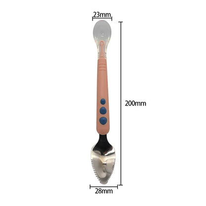 Cuchara para raspar fruta para bebés