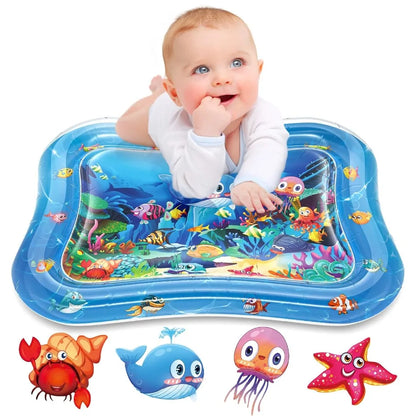 Colchoneta inflable para bebé, juego acuático, cojín suave para tiempo boca abajo