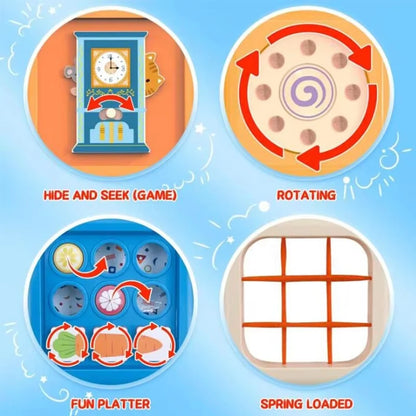 Cubo de actividades para bebés Juguete educativos Montessori 7 en 1. Cubo de actividades para bebés Juguete apilable
