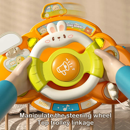 Tablero de actividades electrónico con volante Montessori para bebés