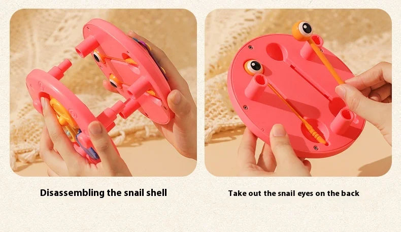 Juguete de cuerda deslizante para niños con forma de caracol para aprender a caminar, carro juguete de remolque