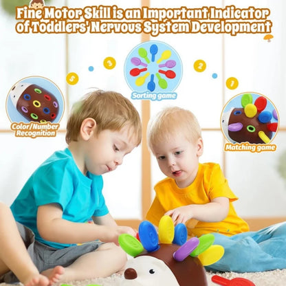 Juguete sensorial de Motricidad Fina, Erizo Montessori