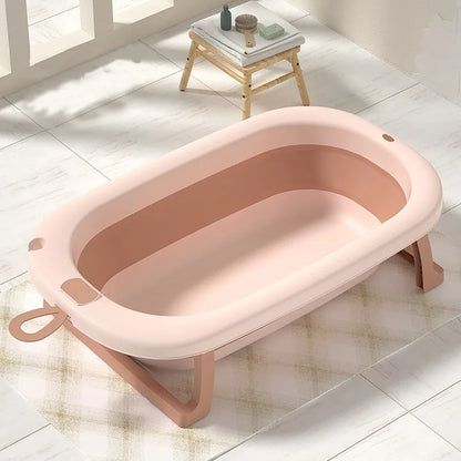 Bañera plegable con sensor de temperatura para bebés, bañera antideslizante