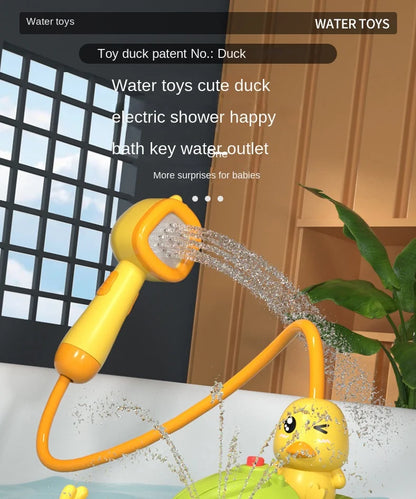 Juguetes de baño para bebés, pato eléctrico, rociador de agua
