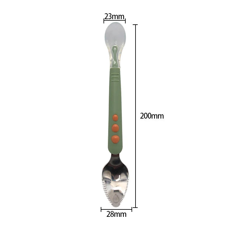 Cuchara para raspar fruta para bebés