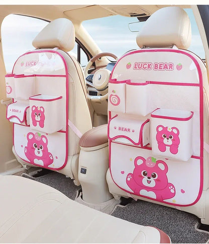 Organizador de Cuero para el respaldo del asiento trasero del auto