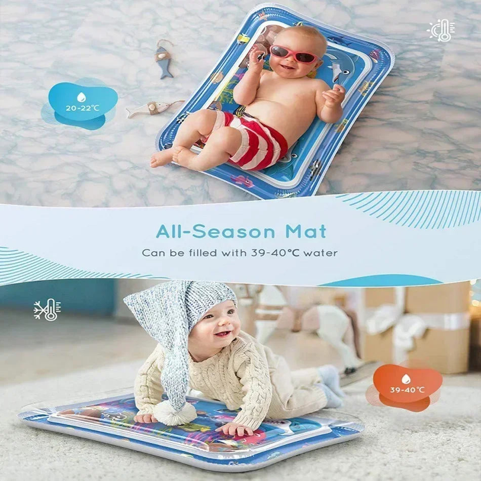 Colchoneta inflable para bebé, juego acuático, cojín suave para tiempo boca abajo