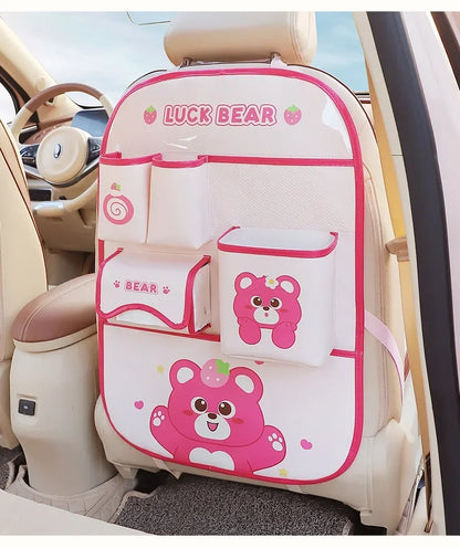 Organizador de Cuero para el respaldo del asiento trasero del auto