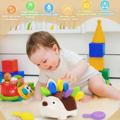 Juguete sensorial de Motricidad Fina, Erizo Montessori