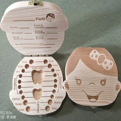 Caja almacenadora para dientes de leche