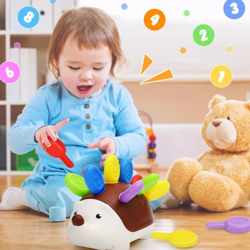Juguete sensorial de Motricidad Fina, Erizo Montessori