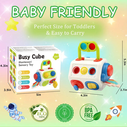 Cubo de actividades 9 en 1 para bebés juguete Montessori