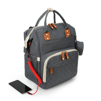 Bolsa de pañales Impermeable con porta USB de Gran capacidad
