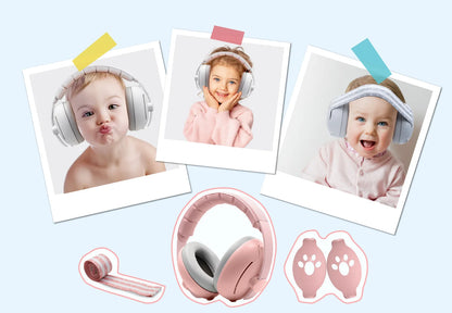 Diademas para Protección auditiva para bebés 2 en 1
