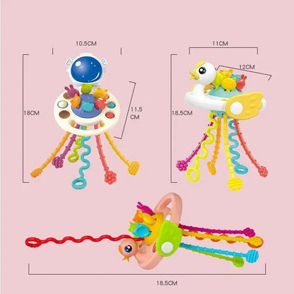 Juguete Montessori de silicona para el desarrollo de la dentición y agarre sensorial